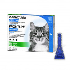 Краплі на холку для котів Boehringer Ingelheim (Merial) «Frontline» (Фронтлайн) від 2 кг, 1 піпетка (від зовнішніх паразитів)