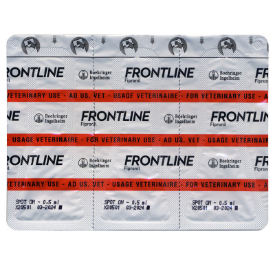 Краплі на холку для котів Boehringer Ingelheim (Merial) «Frontline»(Фронтлайн) 3 піпетки (від зовнішніх паразитів) Краплі на холку для котів Boehringer Ingelheim (Merial) «Frontline»(Фронтлайн) 3 піпетки (від зовнішніх паразитів)