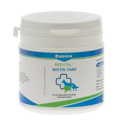 Вітаміни для котів та собак Canina «PETVITAL Biotin-Tabs» 50 таблеток, 100 г (для шкіри та шерсті)