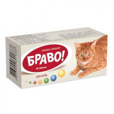 Вітаміни для котів Артеріум «Браво» 60 таблеток, 30 г (мультивітамін)