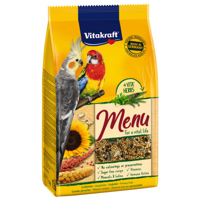 Корм для середніх папуг Vitakraft «Premium Menu» 3 кг