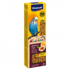 Ласощі для хвилястих папуг Vitakraft «Kracker Original + Apricot & Fig» 60 г / 2 шт. (абрикос та рис)