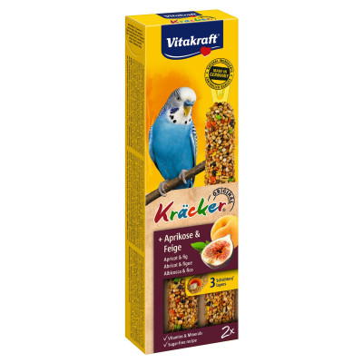 Лакомство для волнистых попугаев Vitakraft «Kracker Original + Apricot & Fig» 60 г / 2 шт. (абрикос и рис)