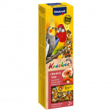 Ласощі для середніх папуг Vitakraft «Kracker Original + Almonds & Fig» 180 г / 2 шт. (мигдаль та рис)