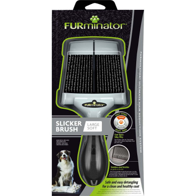 Щітка-пуходерка собак та котів FURminator м'яка 20,5 х 9,5 х 1,5 см L Щітка-пуходерка собак та котів FURminator м'яка 20,5 х 9,5 х 1,5 см L