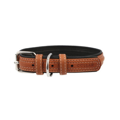 Ошейник Collar кожаный «Soft» (Софт) 27-36 см / 15 мм (коричневый)