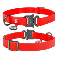 Нашийник Collar WAUDOG Waterproof з QR-паспортом 24-40 см/20 мм (червоний)