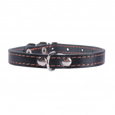 Нашийник Collar шкіряний одинарний 22-30 см / 10 мм (чорний)