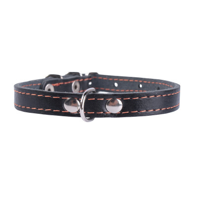 Нашийник Collar шкіряний одинарний 22-30 см / 10 мм (чорний)