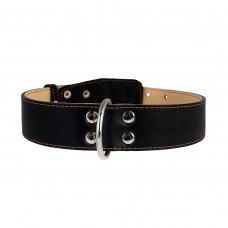 Нашийник Collar шкіряний подвійний 57-69 см / 45 мм (чорний)