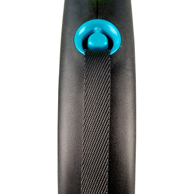 Повідець-рулетка Flexi зі стрічкою «Black Design» S 5 м / 15 кг (синя) Повідець-рулетка Flexi зі стрічкою «Black Design» S 5 м / 15 кг (синя)