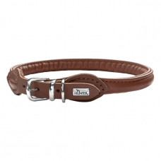 Нашийник Hunter шкіряний «Round & Soft» 30-33 см / 6 мм (коричневий)