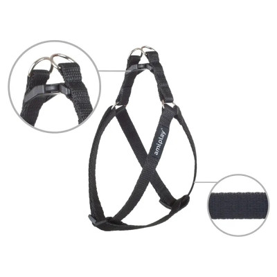 Шлея для собак регульована Amiplay Basic L 40-75 см / 20 мм (чорна) Шлея для собак регульована Amiplay Basic L 40-75 см / 20 мм (чорна)