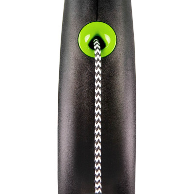 Повідець-рулетка Flexi з тросом «Black Design» S 5м / 12 кг (зелена) Повідець-рулетка Flexi з тросом «Black Design» S 5м / 12 кг (зелена)