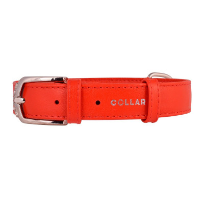 Нашийник Collar шкіряний «Glamour» (Гламур) 19-25 см / 9 мм (червоний)