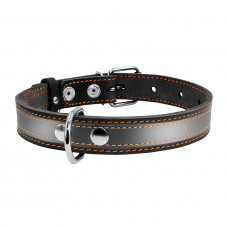 Нашийник Collar зі світловідбиваючої стрічкою 48-63 / 35 мм (чорний)