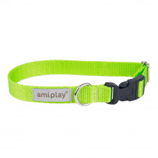 Нашийник для собак регульований Amiplay Samba S 20-35 см/15 мм (зелений)