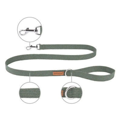 Повідець для собак регульований Amiplay Cotton L 160-300/25 мм (хакі) Повідець для собак регульований Amiplay Cotton L 160-300/25 мм (хакі)