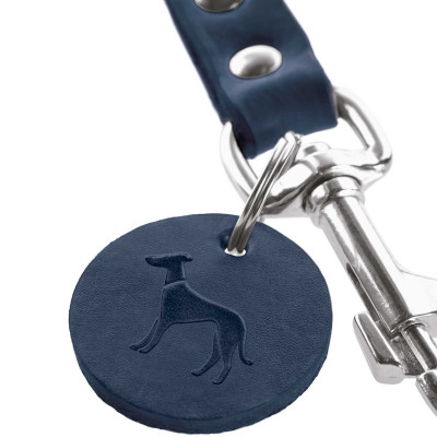 Повідець Hunter шкіряний «Leash» 1 м / 20 мм (темно-синій)