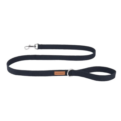 Повідець для собак регульований Amiplay Cotton L 160-300/25 мм (чорний)