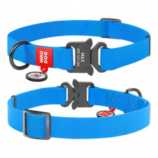 Нашийник Collar WAUDOG Waterproof з QR-паспортом 24-40 см/20 мм (блакитний)