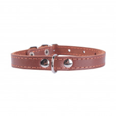 Нашийник Collar шкіряний одинарний 22-30 см / 10 мм (коричневий)