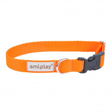 Нашийник для собак регульований Amiplay Samba XL 45-70 см/25 мм (помаранчевий)