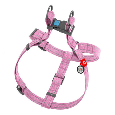Шлея-петля світловідбивна Collar WAUDOG Re-cotton з QR-паспортом S, 40-55 см / 15 мм (рожева) Шлея-петля світловідбивна Collar WAUDOG Re-cotton з QR-паспортом S, 40-55 см / 15 мм (рожева)