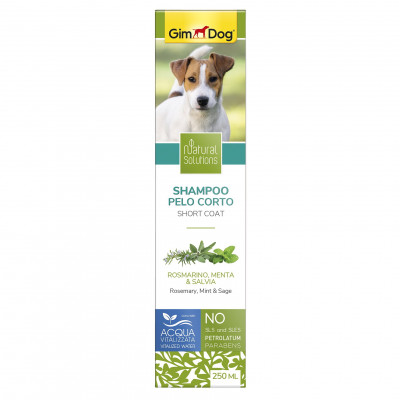Шампунь для собак GimDog Natural Solution «Rosemary, Mint & Sage» (розмарин, мята и шалфей) 250 мл (для короткой шерсти)