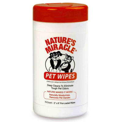 Серветки гігієнічні Nature's Miracle «Pet Wipes» 70 шт. - dgs