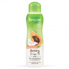 Шампунь-кондиціонер для котів та собак TropiClean «Papaya & Coconut» (Папайя та кокос) 355 мл - dgs