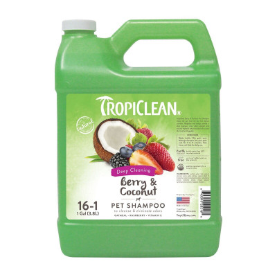 Шампунь для котів та собак TropiClean «Berry & Coconut» (Ягоди та кокос) 3,8 л - dgs