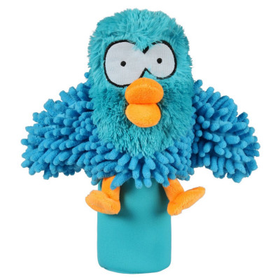 Игрушка для собак Coockoo Сова голубая с пищалкой 27 см (плюш)