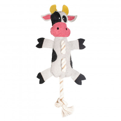 Игрушка для собак Duvo+ «Farm Friends» Корова Сodey с пищалкой 48 см (полиэстер)