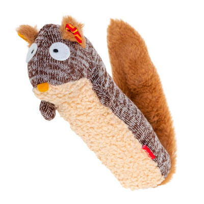 Іграшка для собак Білка з пищалкою GiGwi Plush 29 см (текстиль)
