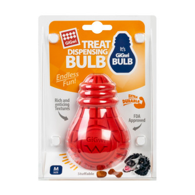 Игрушка для собак GiGwi Bulb Rubber Лампочка | M - 11 см (красный) Игрушка для собак GiGwi Bulb Rubber Лампочка | M - 11 см (красный)