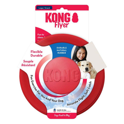 Іграшка для собак флаєр-фрисбі Kong Classic Flyer 23 см L