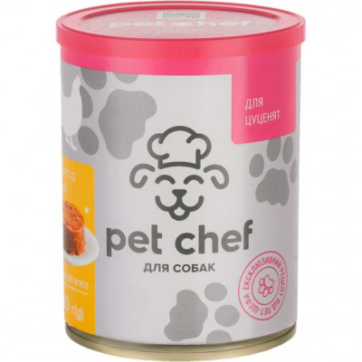 М'ясний паштет для цуценят Pet Chef 360 г (курка)