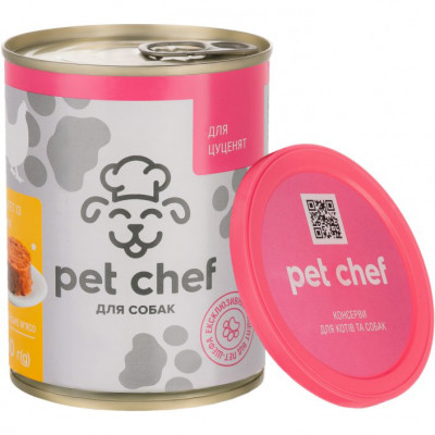 М'ясний паштет для цуценят Pet Chef 360 г (курка)