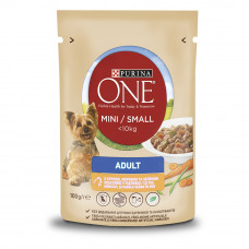 Вологий корм для собак малих порід Purina One Mini Active pouch 100 г (курка)