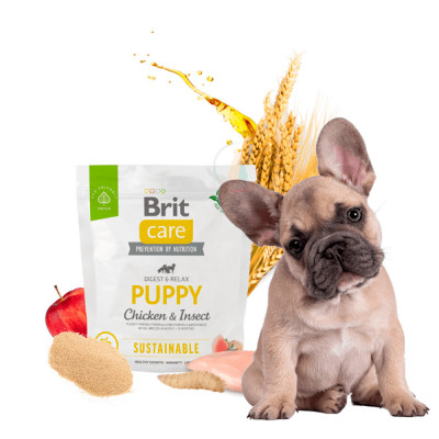 Сухой корм для щенков всех пород Brit Care Dog Sustainable Puppy 1 кг (курица и насекомые) Сухой корм для щенков всех пород Brit Care Dog Sustainable Puppy 1 кг (курица и насекомые)