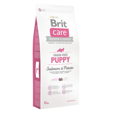 Сухой корм для щенков всех пород Brit Care GF Puppy Salmon & Potato 12 кг (лосось)