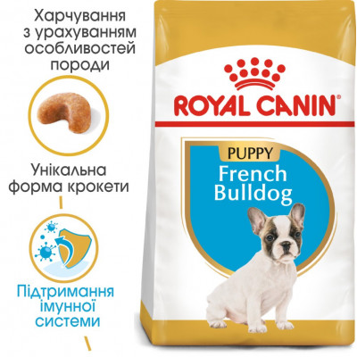 Сухий корм для цуценят та молодих собак породи французький бульдог Royal Canin French Bulldog Puppy 1 кг (домашня птиця) Сухий корм для цуценят та молодих собак породи французький бульдог Royal Canin French Bulldog Puppy 1 кг (домашня птиця)