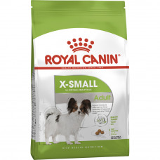 Сухий корм для дорослих собак дрібних порід Royal Canin X-Small Adult 1,2 кг + 300 г у подарунок (домашня птиця)