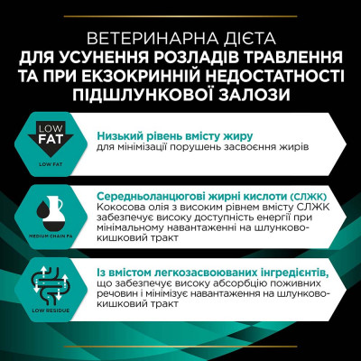 Сухий корм для собак, при захворюваннях шлунково-кишкового тракту Pro Plan Veterinary Diets EN Gastrointestinal 12 кг Сухий корм для собак, при захворюваннях шлунково-кишкового тракту Pro Plan Veterinary Diets EN Gastrointestinal 12 кг