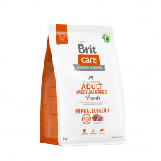 Сухий корм для собак середніх порід Brit Care Dog Hypoallergenic Adult Medium Breed | (ягня) 3 кг
