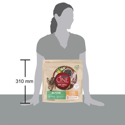 Сухий корм для активних собак малих порід Purina One Mini Active 1,5 кг (курка та рис)