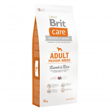 Сухий корм для дорослих собак середніх порід (вагою від 10 до 25 кг) Brit Care Adult Medium Breed Lamb & Rice 12 кг (ягня та рис)