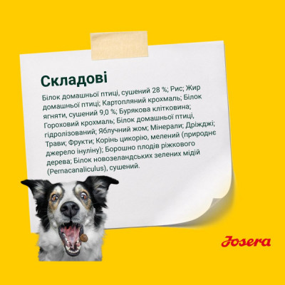 Сухий корм для активних собак Josera Active Nature 900 г (птах та ягня) Сухий корм для активних собак Josera Active Nature 900 г (птах та ягня)