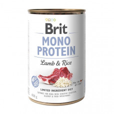 Вологий корм для собак Brit Mono Protein Lamb & Rice 400 г (ягня та рис)
